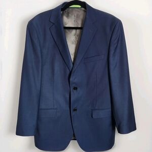 Salvatore Exte Florence Blue Suit Jacket 40R Two Button Blazer Business Wedding
